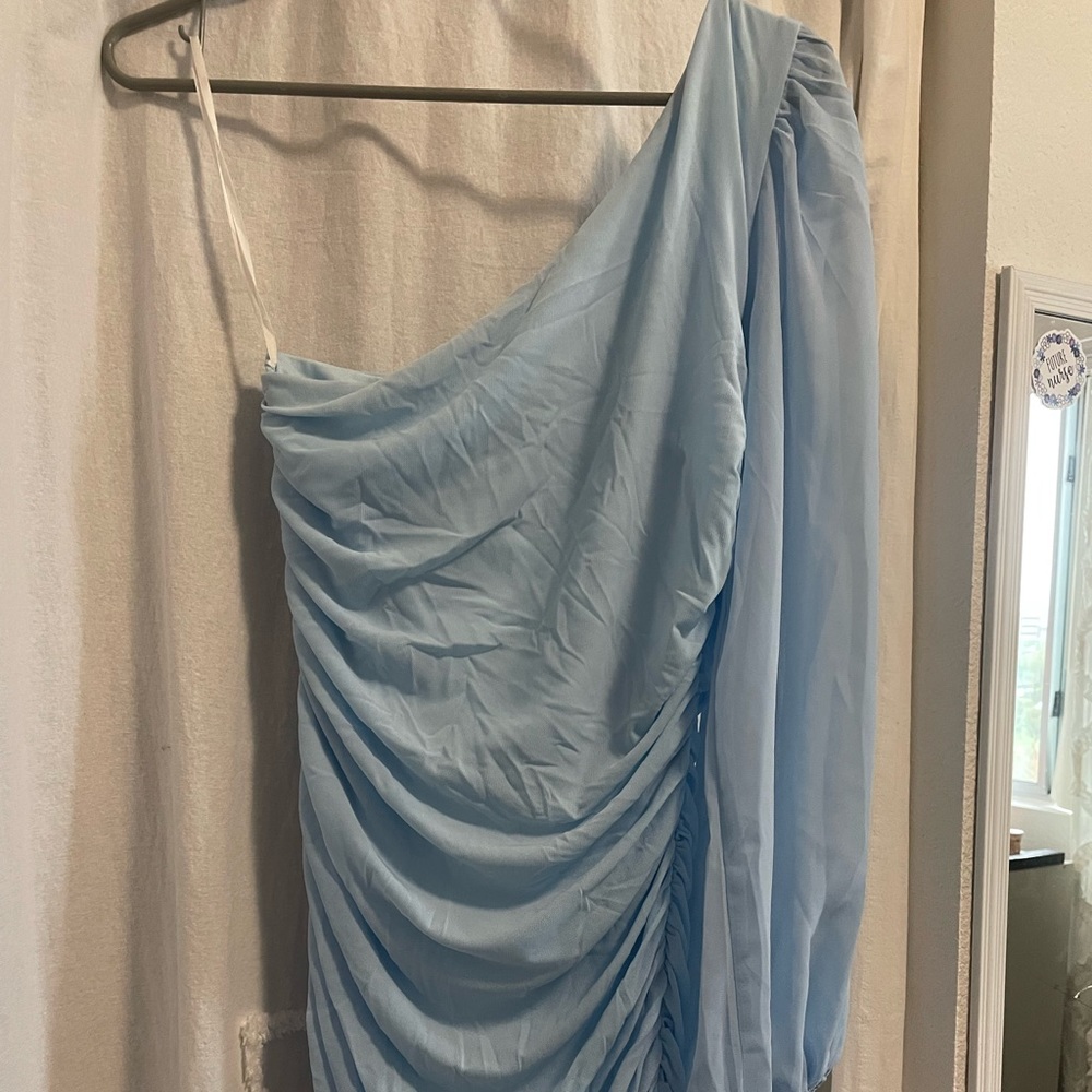 Blue Hello Molly One Arm Body Con Dress